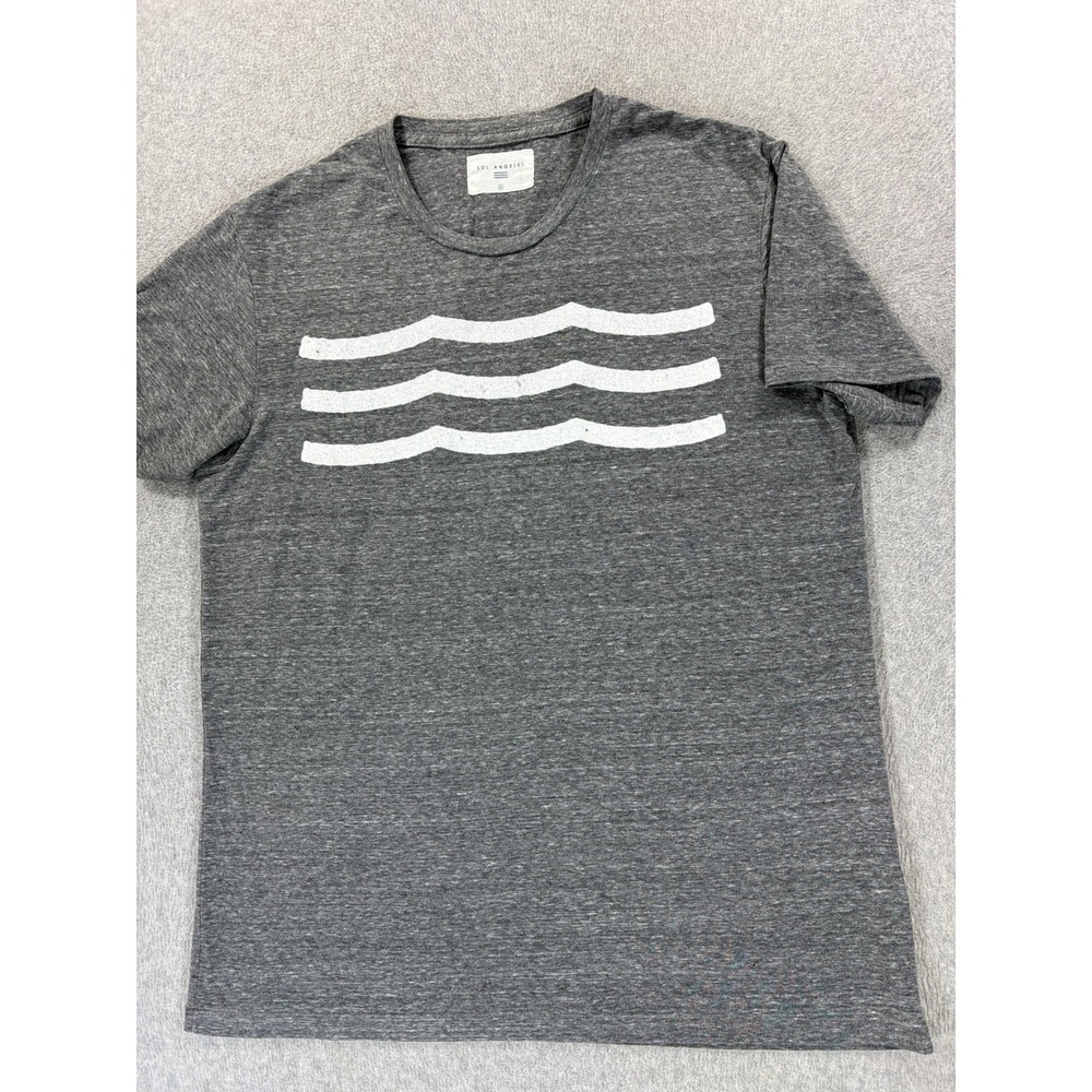 Sol Angeles WAVES Short Sleeve Crew Tee Shirt (Men's XL) Gray